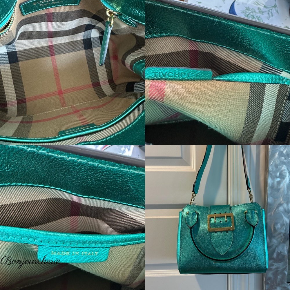 Authentic Burberry Turquoise bag - Picture 12 of 16